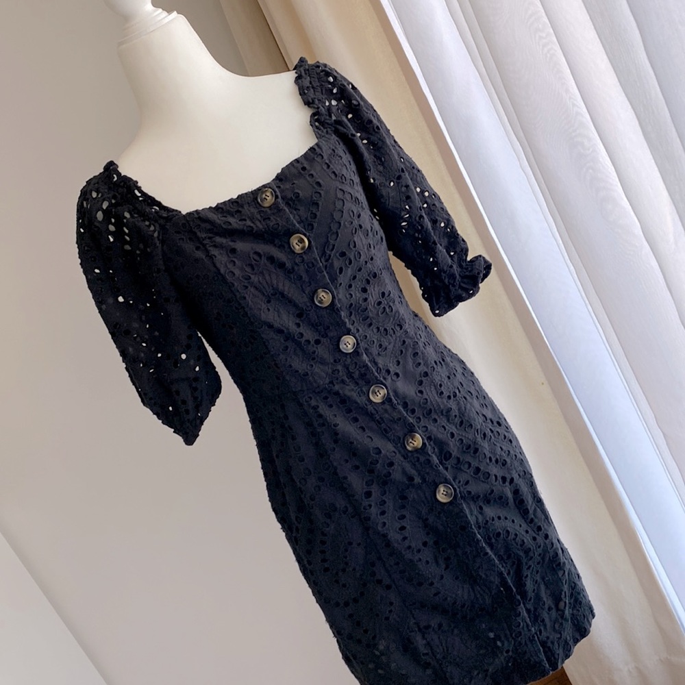 Black cotton dress